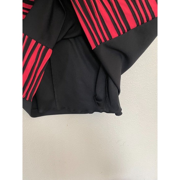 Cynthia Rowley Sz 8 Striped Bodycon Dress Black Red Colorblock Sheath Sleeveless - Picture 6 of 7